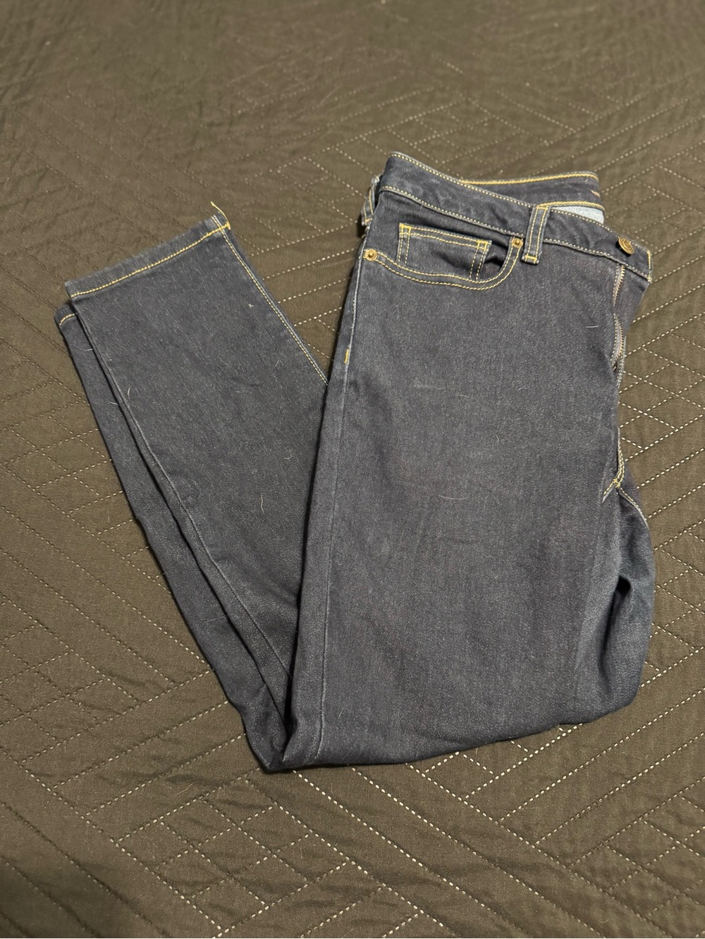Michael Kors Women's Dark Blue Cropped Ankle Jeans